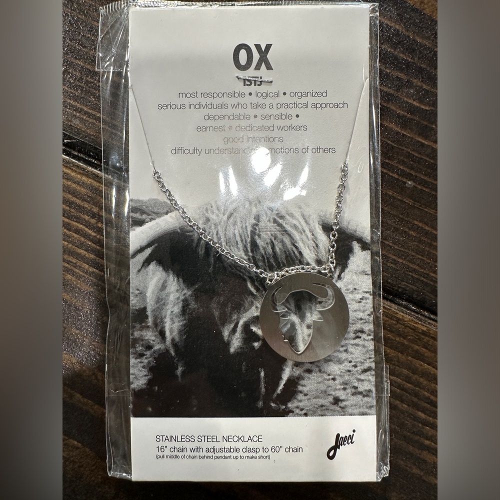 Jaeci ox spirit animal necklace NWT